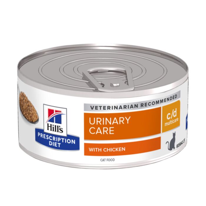 Hill’s Prescription Diet C/D Multicare Urinary Care veterinārie konservi kaķiem urīnceļiem ar vistu 156 g