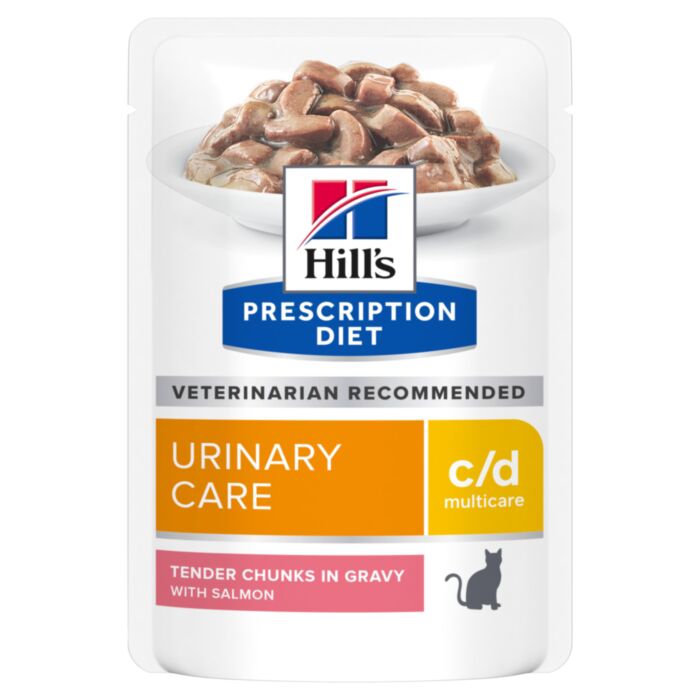 Hill’s Prescription Diet C/D Multicare Urinary Care veterinārie konservi kaķiem urīnceļiem ar lasi 85 g
