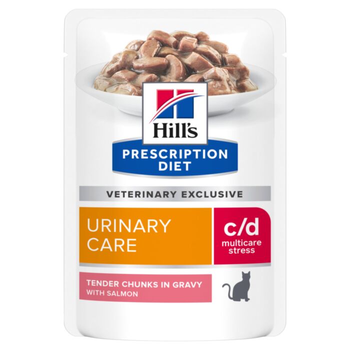 Hill’s Prescription Diet C/D Multicare Stress Urinary Care veterinārie konservi kaķiem urīnceļiem ar lasi 85 g
