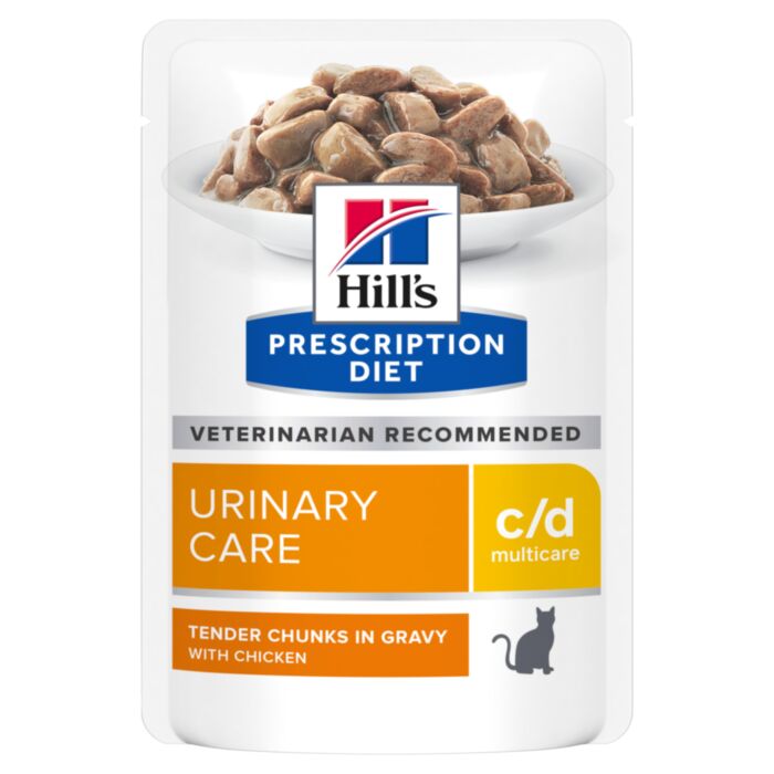Hill’s Prescription Diet C/D Multicare Urinary Care veterinārie konservi kaķiem urīnceļiem ar vistu 85 g