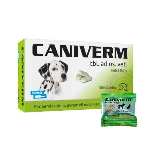 Caniverm attārpošanas tabletes suņiem un kaķiem 0.7 g N1
