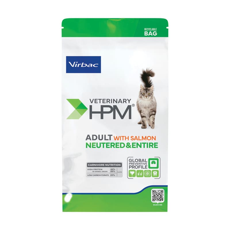 Virbac Adult Neutered Entire Salmon veterinārā kaķu barība sterilizētiem kaķiem 7 kg