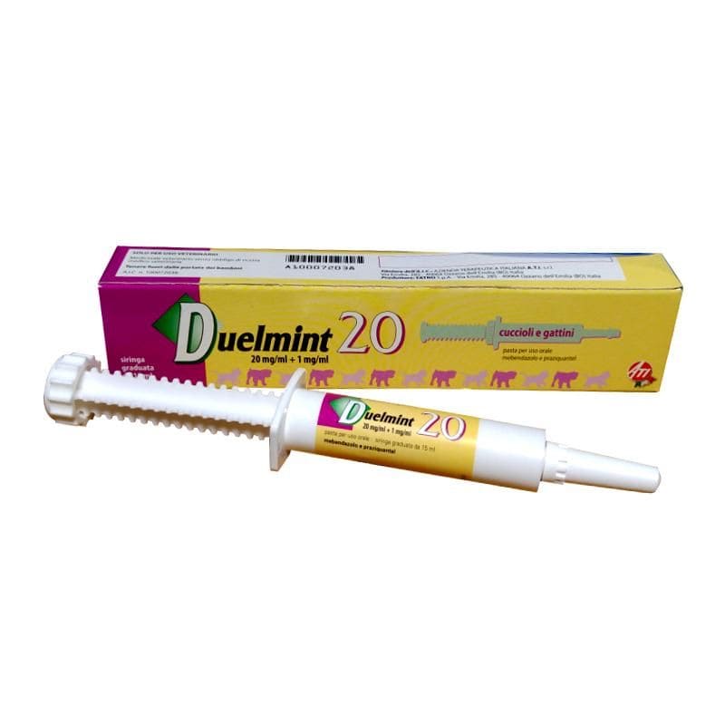 Duelmint 20 attārpošanas pasta suņiem un kaķiem 15 ml