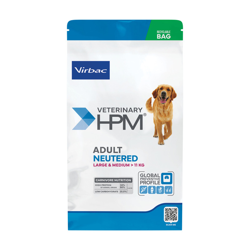 Virbac Adult Neutered Large & Medium veterinārā suņu barība sterilizētiem suņiem vidējām un lielām šķirnēm 12 kg
