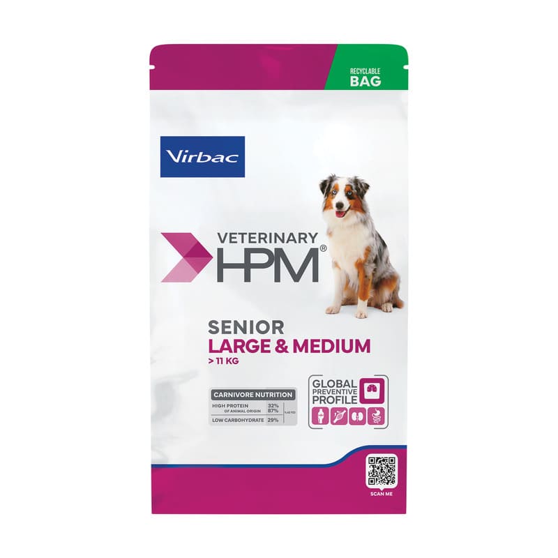 Virbac Senior Large & Medium suņu barība senioriem vidējām un lielām šķirnēm 7 kg