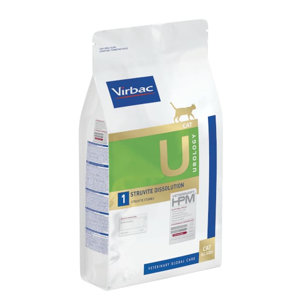 Virbac Urology Struvite Dissolution 1 veterinārā kaķu barība urīnceļiem 1.5 kg
