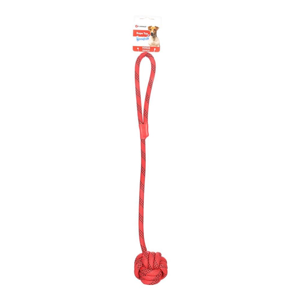 FLAMINGO peldoša rotaļlieta suņiem Aukla ar mezglu 49cm