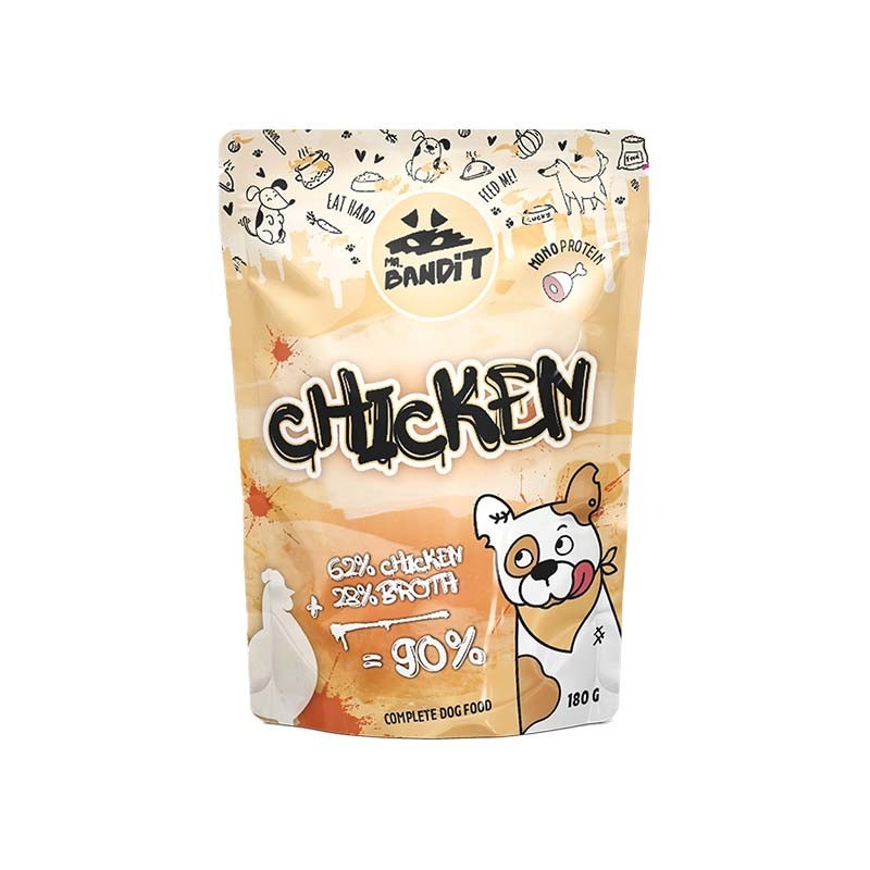 MR.BANDIT CHICKEN suņu konservi buljonā Vista 180g