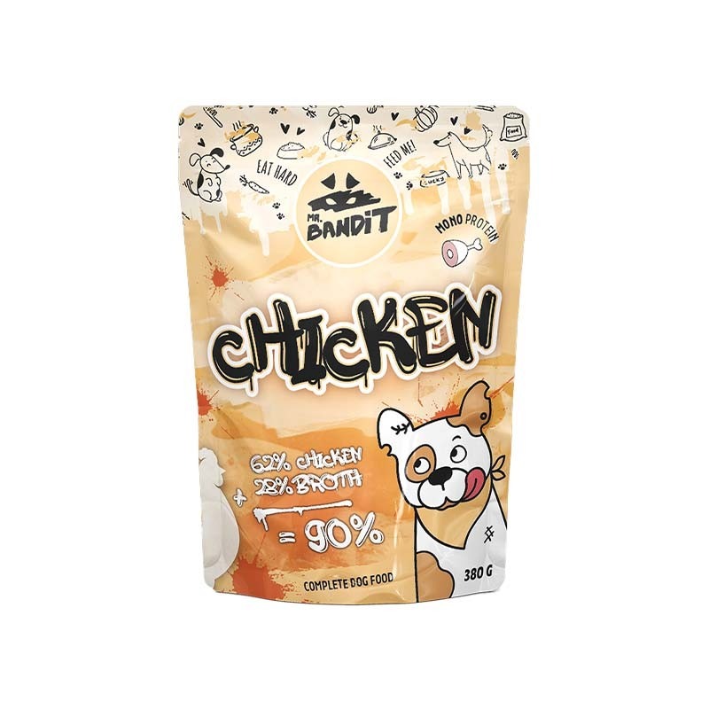 MR.BANDIT CHICKEN suņu konservi buljonā Vista 380g (05.07.2026)
