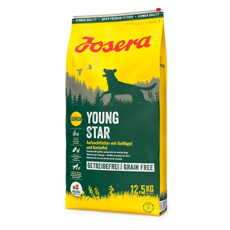 Josera YoungStar sausā suņu barība kucēniem bezgraudu ar putnu gaļu 12.5 kg