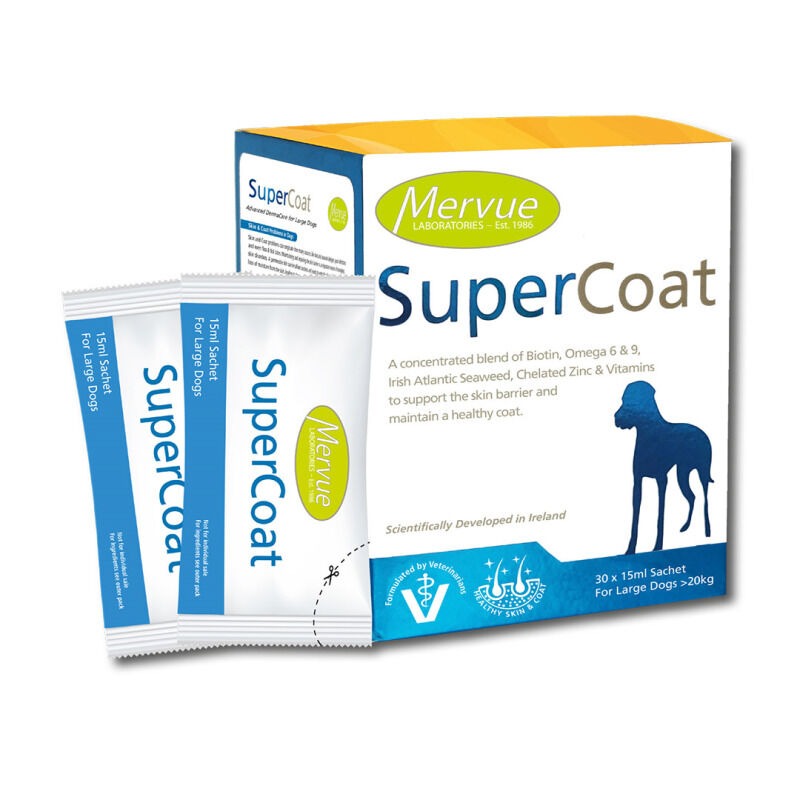 Supercoat Omega šķidrie vitamīni ādai un apmatojumam suņiem virs 20 kg 15 ml N30