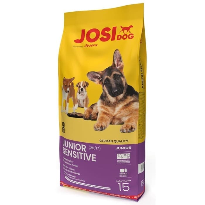 Josera JosiDog Junior Sensitive sausā suņu barība kucēniem jutīgai gremošanai 15 kg