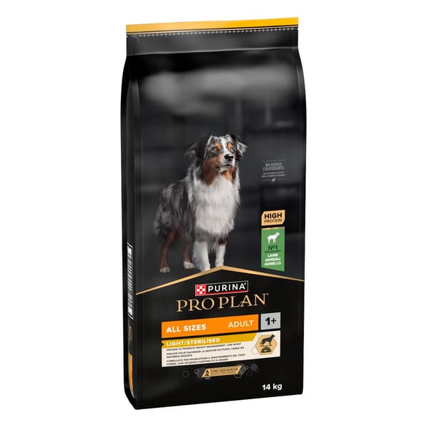 Pro Plan All Light Sterilised suņu barība sterilizētiem suņiem ar jēru 14 kg