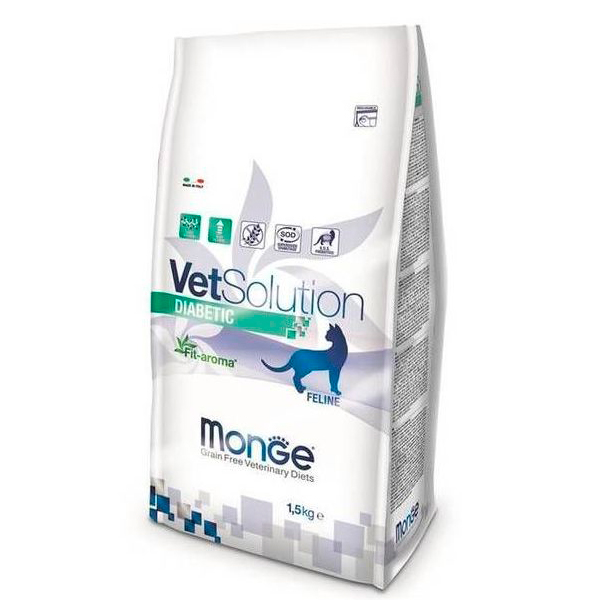 Monge VetSolution Feline Diabetic veterinārā kaķu barība diabētam 1.5 kg