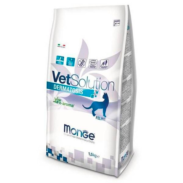 Monge VetSolution Feline Dermatosis veterinārā kaķu barība ādai 1.5 kg