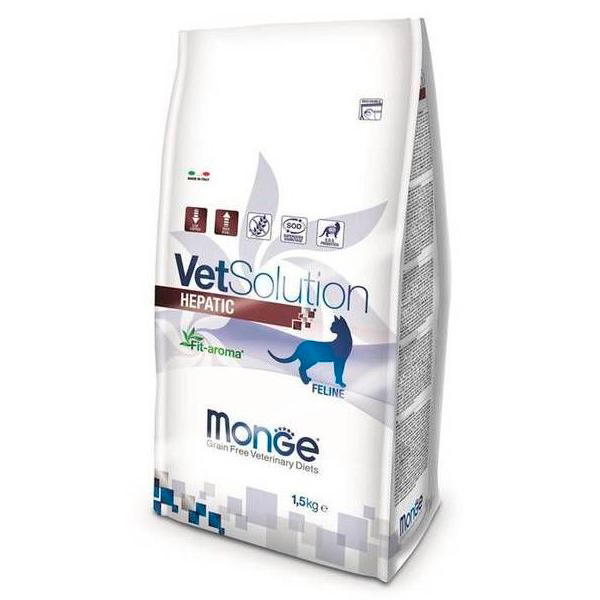 Monge VetSolution Feline Hepatic veterinārā kaķu barība aknām 1.5 kg
