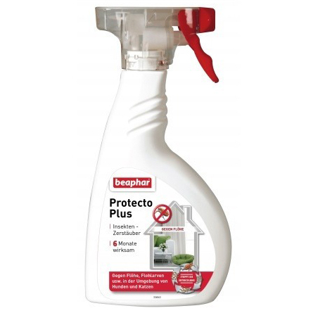 BEAPHAR PROTEKTO PLUS līdzeklis telpu apstrādei no parazītiem, kukaiņiem 400ml