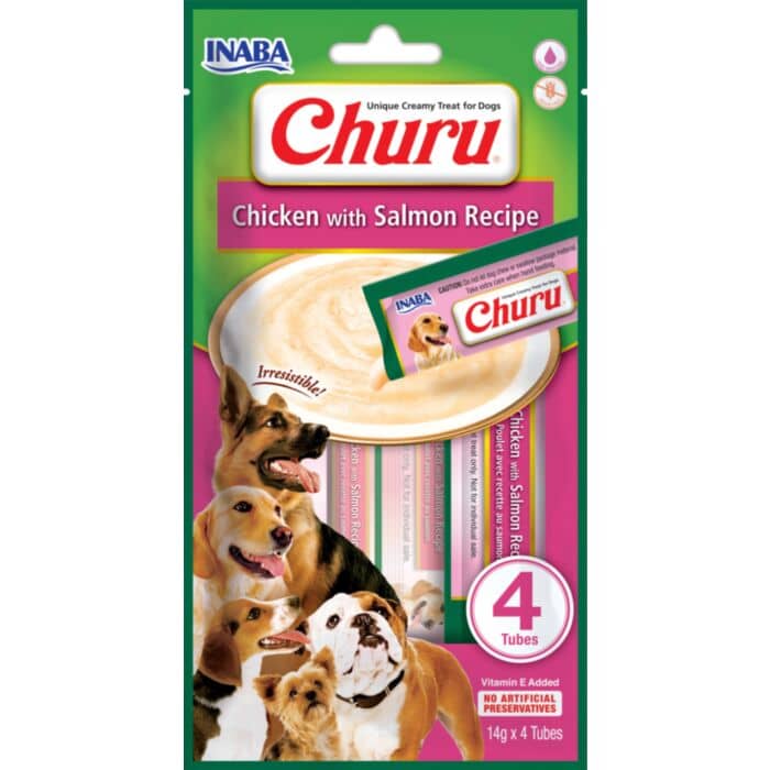 Churu Dog Creamy gardums suņiem krēmveida biezenis ar vistu un lasi 14 g N4