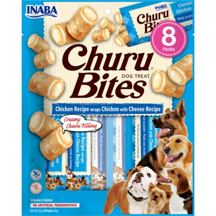 Churu Dog Bites gardums suņiem rullīši ar vistu un sieru 12 g N8