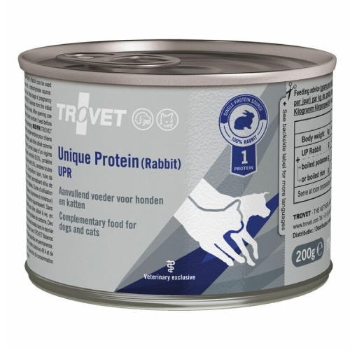 Trovet Unique Protein UPR veterinārie konservi suņiem un kaķiem alerģijām ar trusi 200 g
