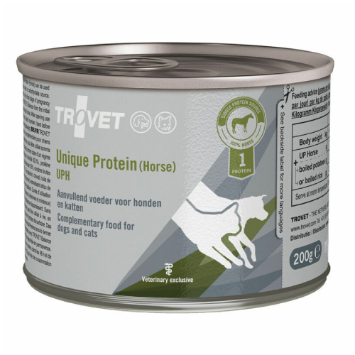 Trovet Unique Protein UPH veterinārie konservi suņiem un kaķiem alerģijām ar zirgu 200 g