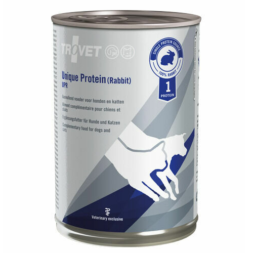Trovet Unique Protein UPR veterinārie konservi suņiem un kaķiem alerģijām ar trusi 400 g
