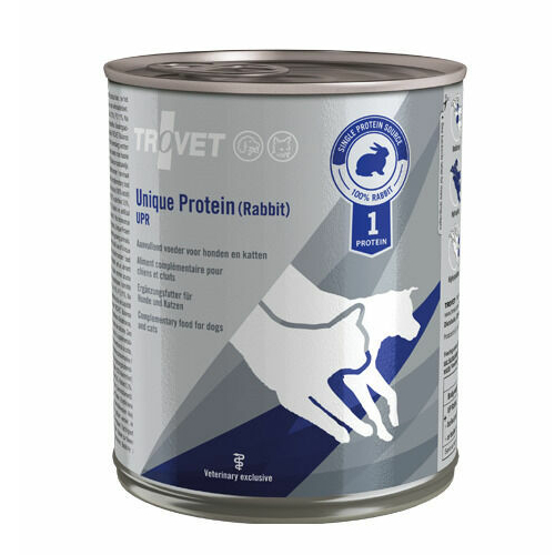 Trovet Unique Protein UPR veterinārie konservi suņiem un kaķiem alerģijām ar trusi 800 g