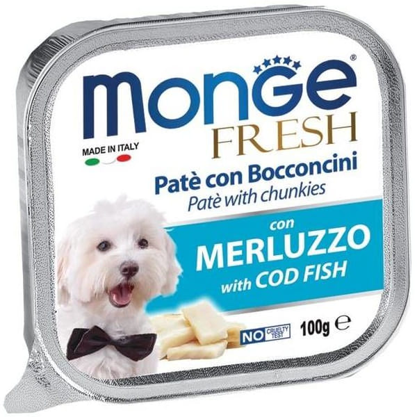 MONGE DOG FRESH COD suņu konservi pastēte Menca 100g
