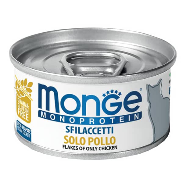 MONGE CAT MONOPROTEIN FLAKES CHICKEN konservi kaķiem Vista 80g