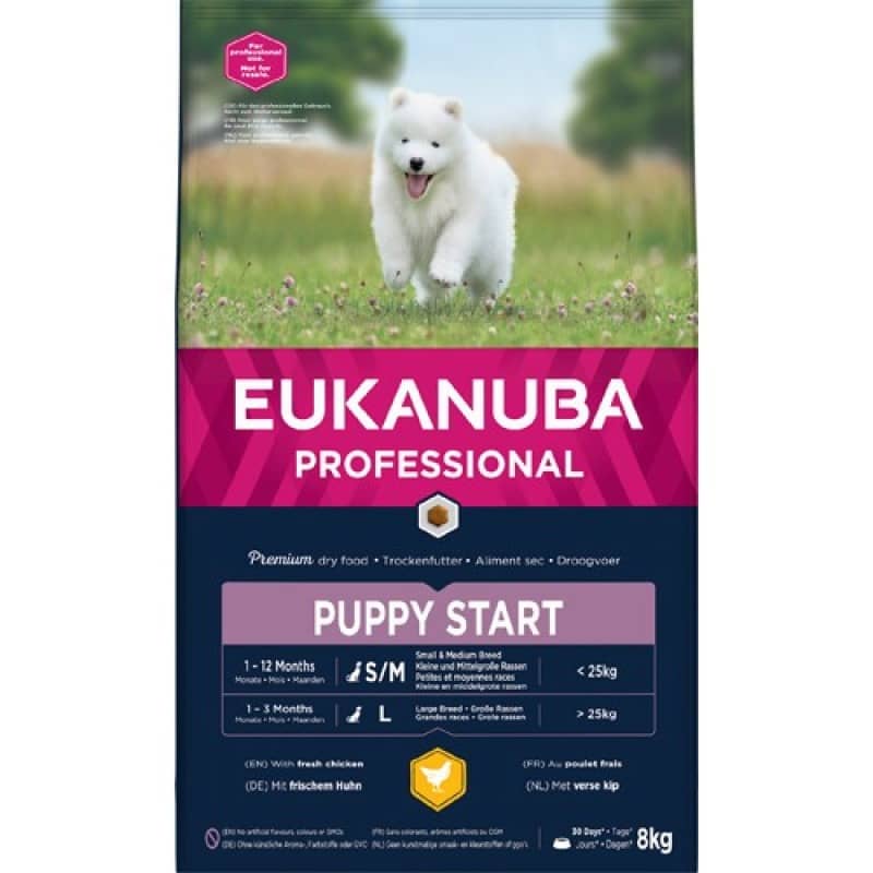 Eukanuba Puppy Start Chicken suņu barība kucēniem ar vistu 8 kg