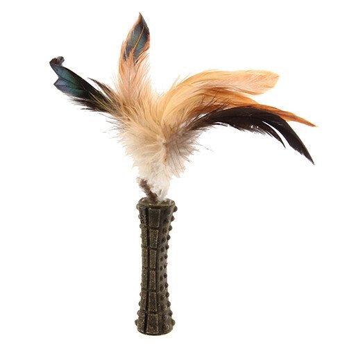 GIGWI JOHNNY CATNIP rotalļieta kaķiem ar kaķumētru, spalvām S 14cm