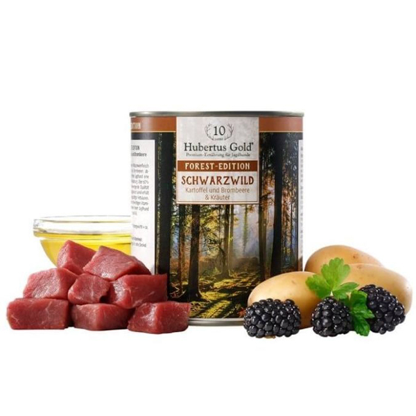 Hubertus Gold Schwarzwild konservi suņiem ar mežacūkas gaļu 800 g