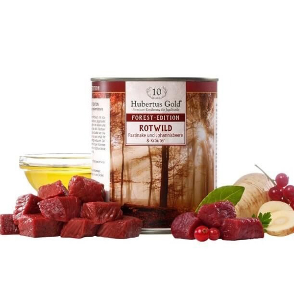 Hubertus Gold Rotwild konservi suņiem ar brieža gaļu 800 g