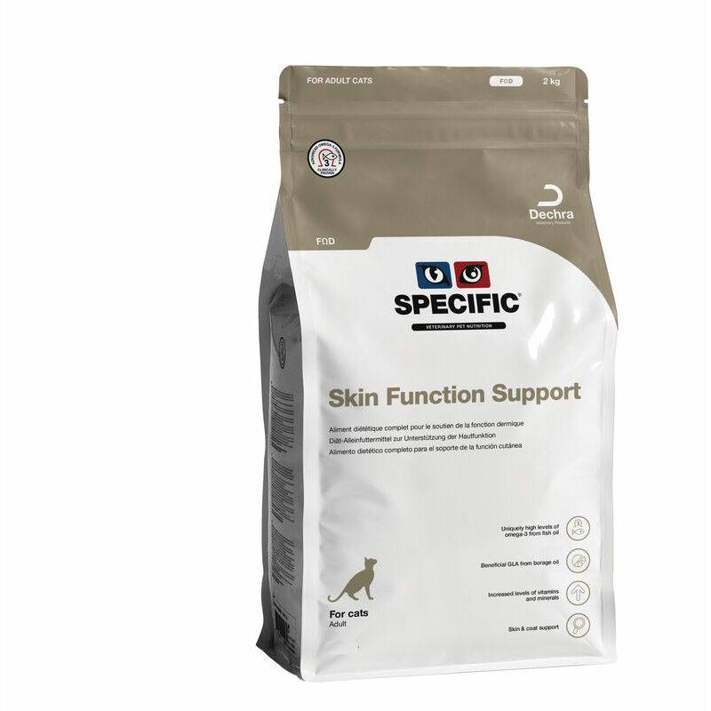 Specific FOD Skin Function Support veterinārā kaķu barība ādai 2 kg