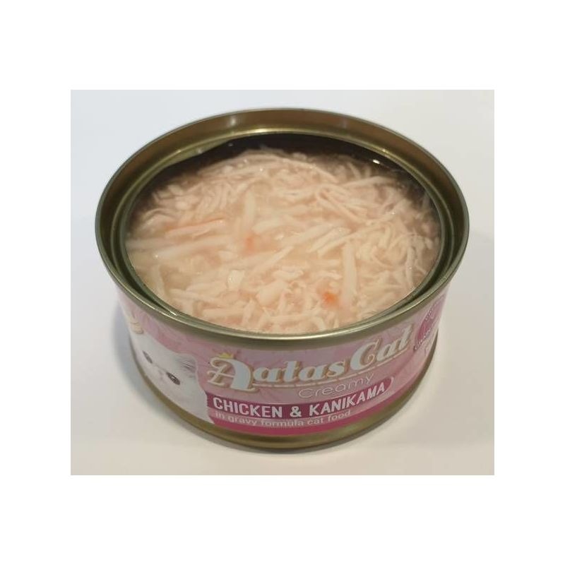 AATAS CAT CREAMY CHICKEN KANIKAMA konservi kaķiem mērcē 80g