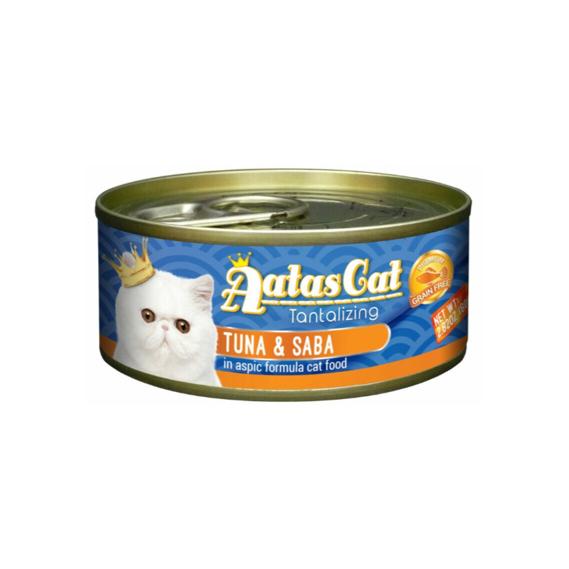 AATAS CAT TANTALIZING TUNA SABA konservi kaķiem želējā 80g
