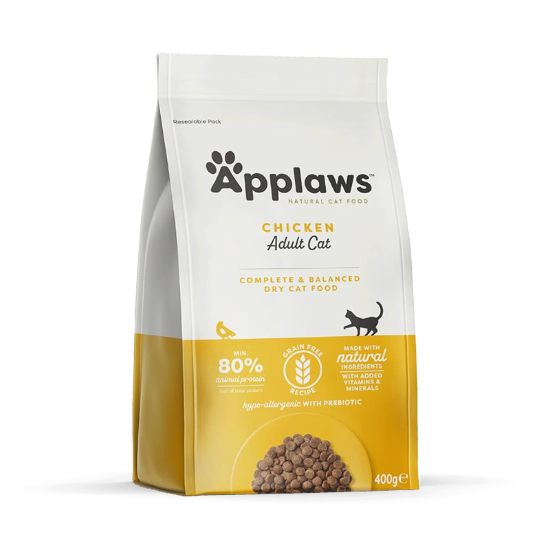APPLAWS CAT ADULT CHICKEN bezgraudu sausā barība kaķiem Vista 400g