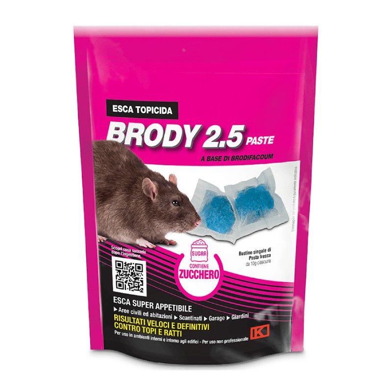 BRODY PASTA 2.5 žurku inde peļu un žurku iznīcīnāšanai 150g