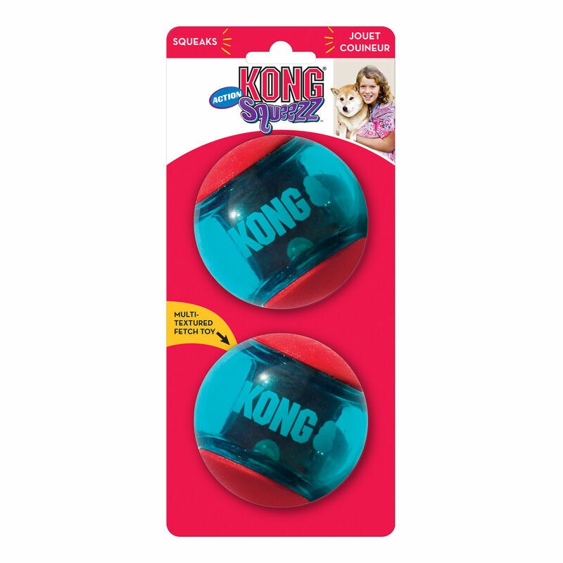 KONG SQUEEZZ ACTION BALL rotaļlieta suņiem L 8.3cm 2gb