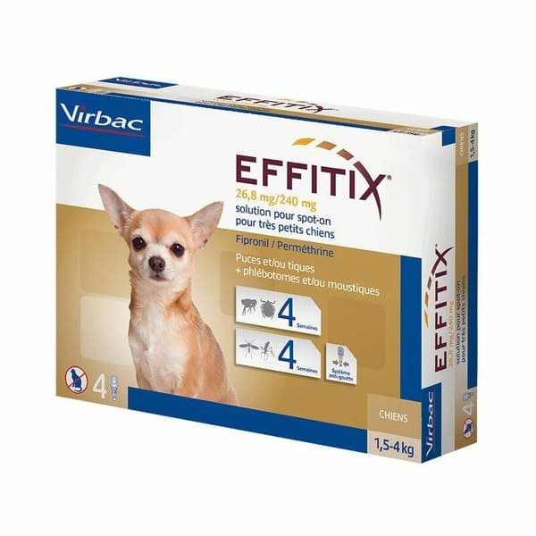 Effitix pretblusu pilieni suņiem 1.5–4 kg 26.8/240 mg N4