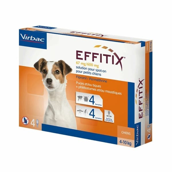 Effitix pretblusu pilieni suņiem 4–10 kg 67/600 mg N4