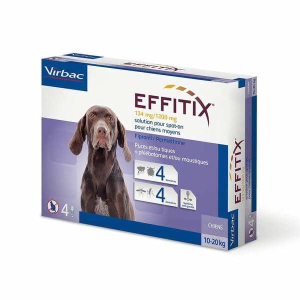 Effitix pretblusu pilieni suņiem 10–20 kg 134/1200 mg N4