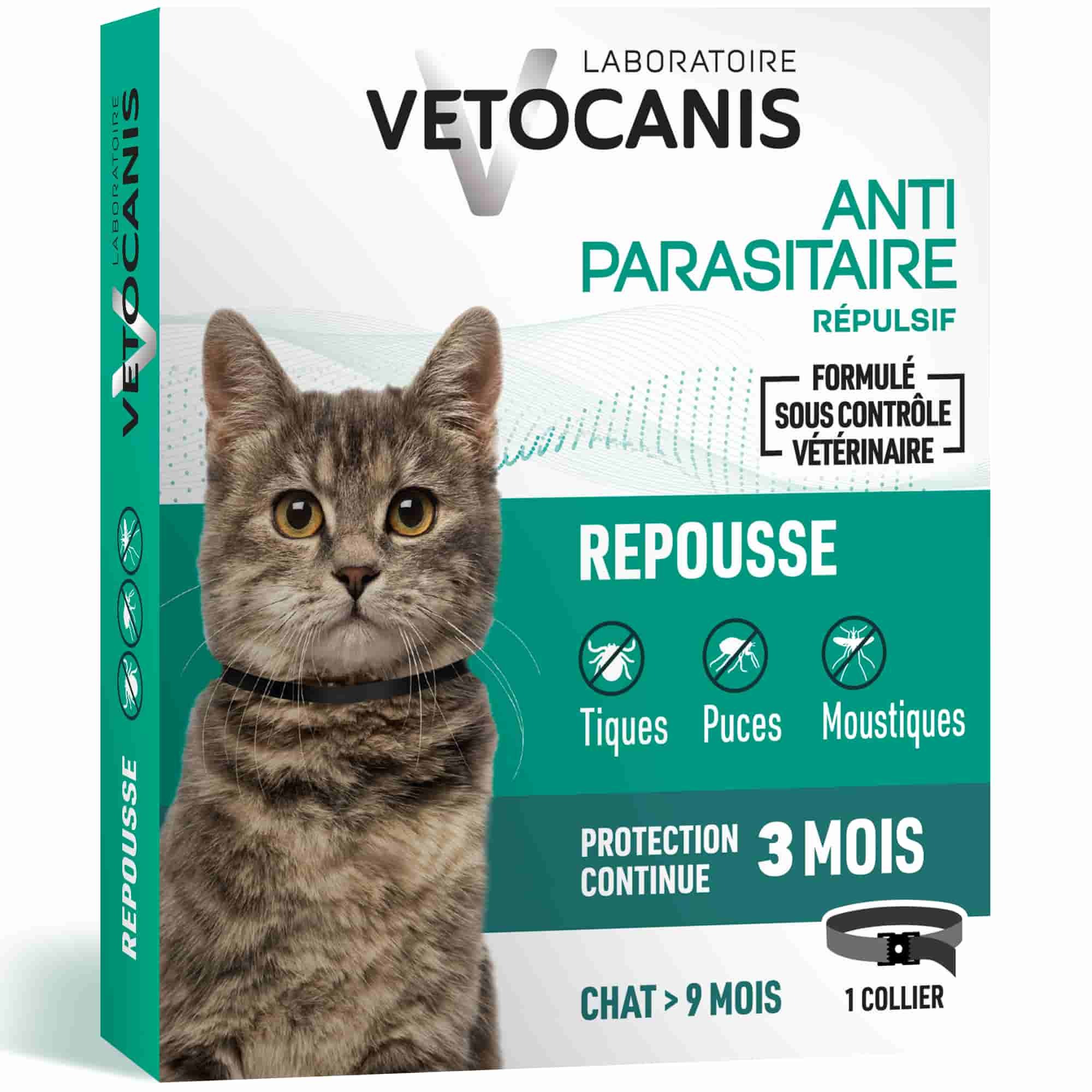 Vetocanis kaklasiksna pret blusām un ērcēm kaķiem 35 cm