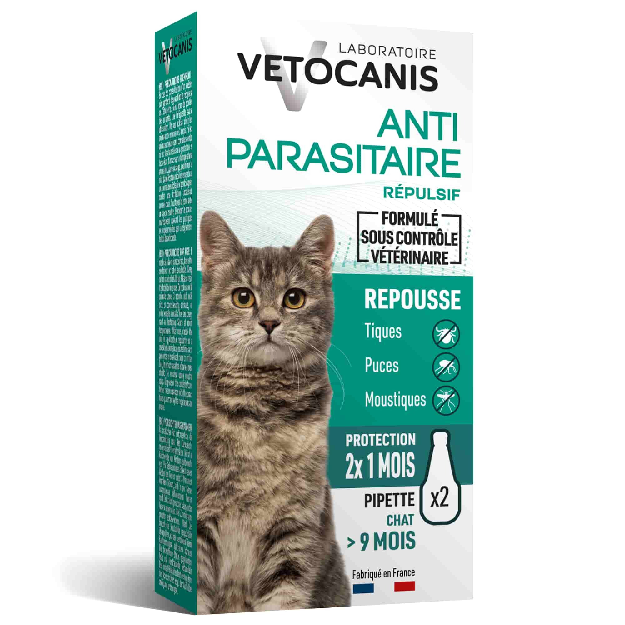 Vetocanis pilieni pret blusām un ērcēm kaķiem N2