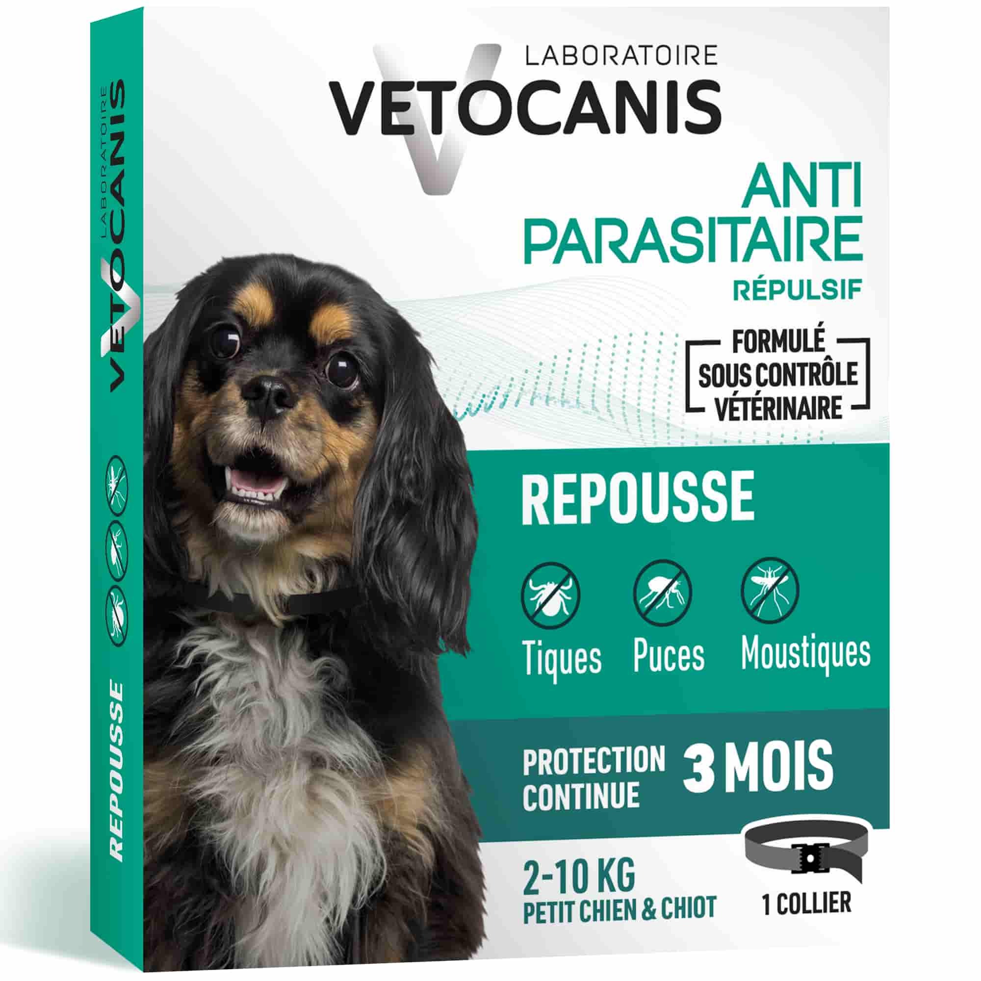 Vetocanis kaklasiksna pret blusām un ērcēm suņiem 2–10 kg 60 cm