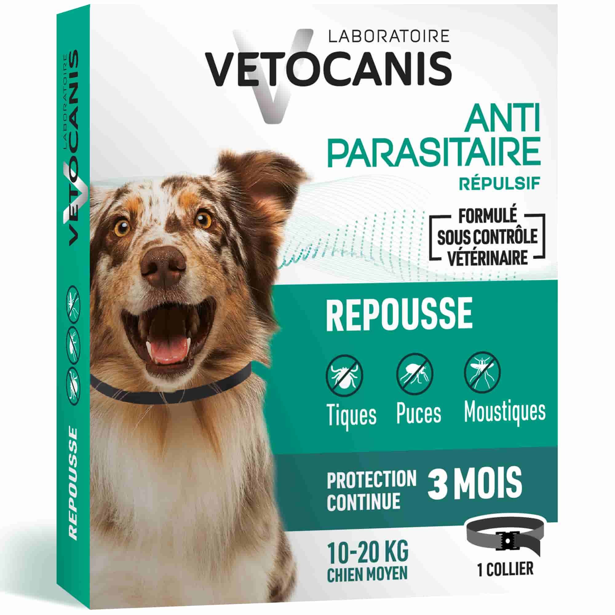 Vetocanis kaklasiksna pret blusām un ērcēm suņiem 10–20 kg 60 cm