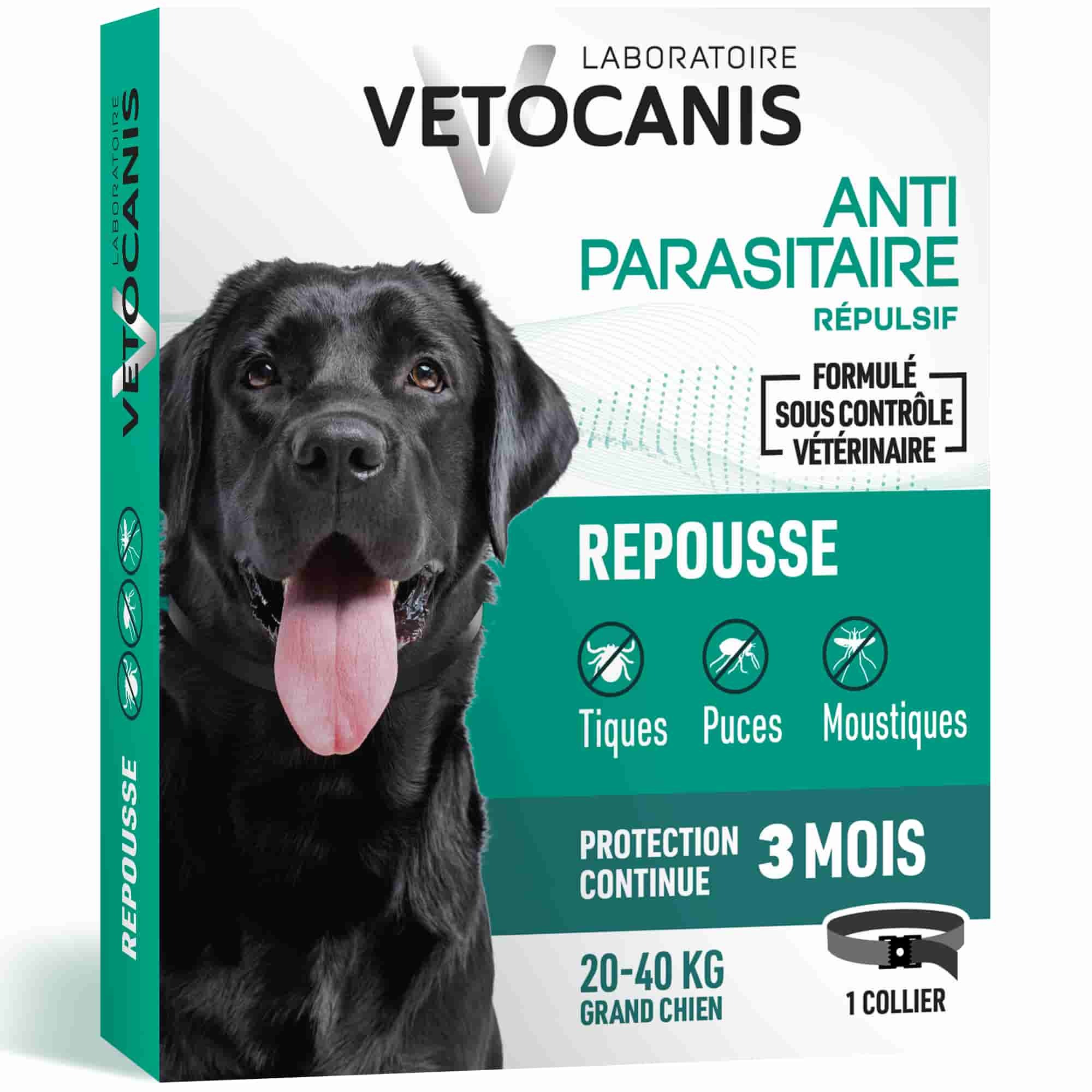 Vetocanis kaklasiksna pret blusām un ērcēm suņiem 20–40 kg 65 cm