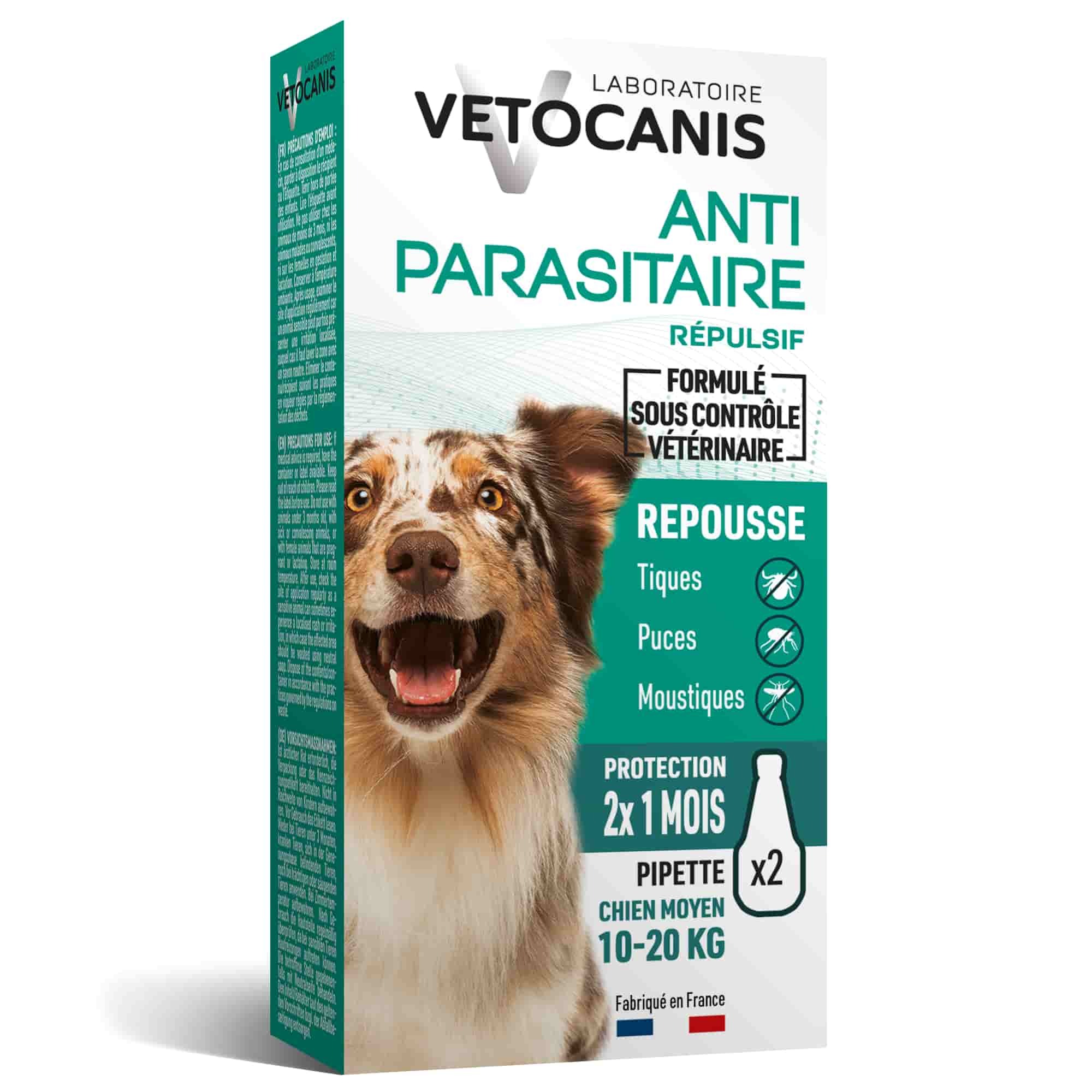 Vetocanis pilieni pret blusām un ērcēm suņiem 10–20 kg N2