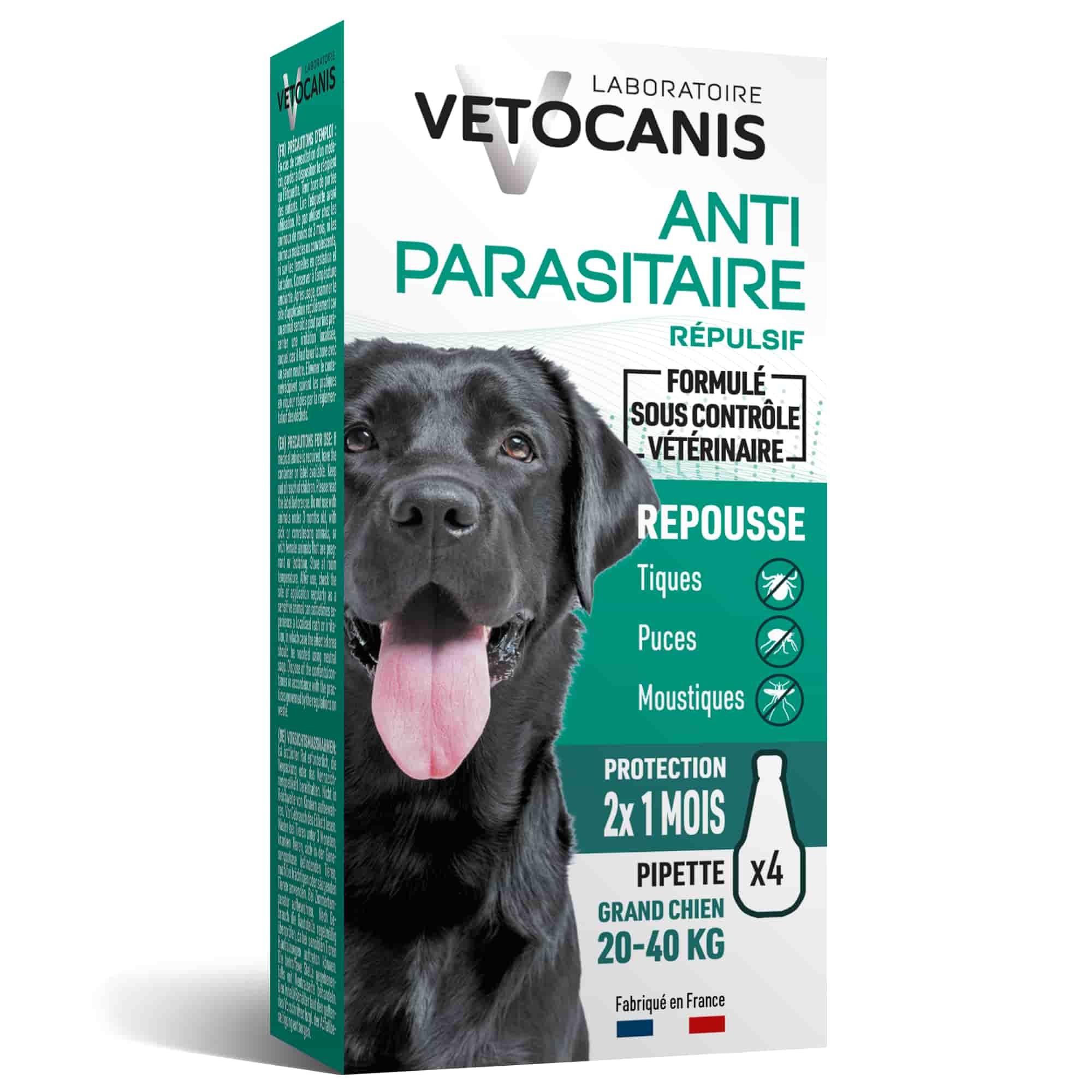 Vetocanis pilieni pret blusām un ērcēm suņiem 20–40 kg N4