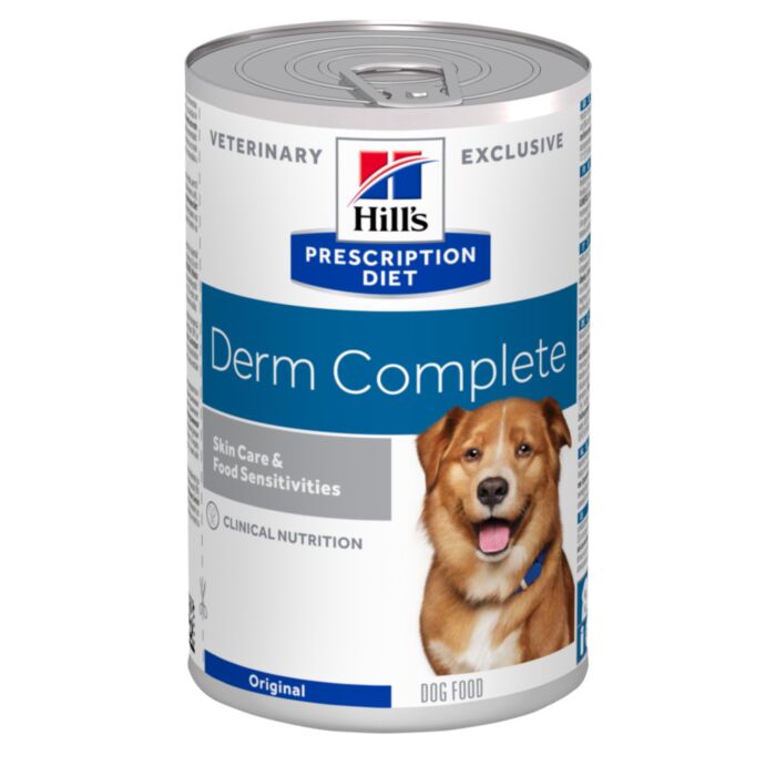 Hill’s Prescription Diet Derm Complete veterinārie konservi suņiem ādai 370 g
